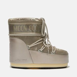 Moon Boot Women's - Icon Low Glance Platinum Satin Boots